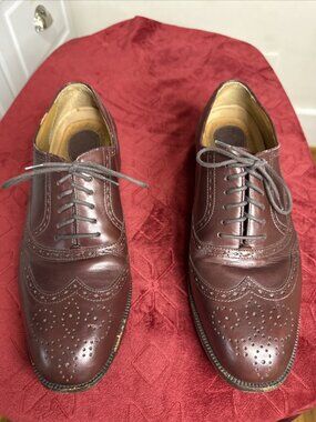 PARAGON VINTAGE Wingtip Oxford Brown Leather SHOES MEN'S size 8.5D Well Made